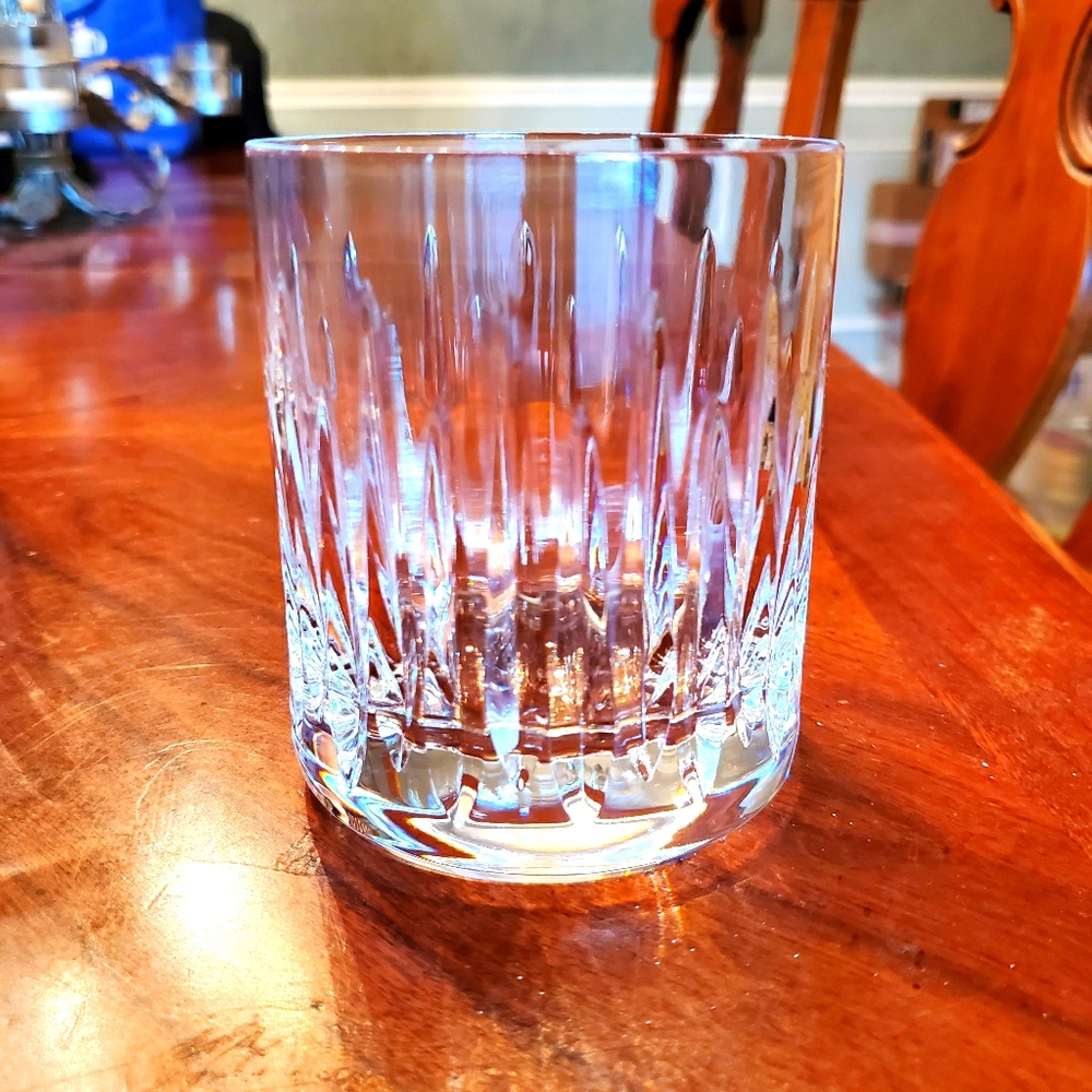 1 Miller Rogaska and 1 Reed Barton whisky glass